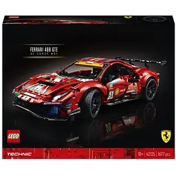 Конструктор LEGO Technic Ferrari 488 GTE AF Corse №51, 1677 деталей (42125)