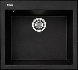 Кухонна мийка Adamant UNIVER чорна 560x500x200 мм, без крила 56 см