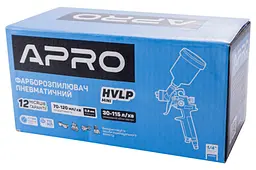 Пневматичний фарбопульт HVLP APRO 100 мл x 0.8 мм ВБ пластик - мініатюра 4