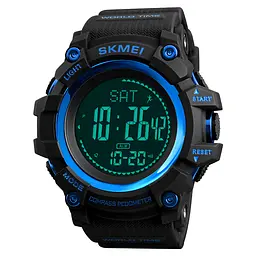 Наручний годинник чоловічий Skmei 1356 Blue, 1356BU (12306) - мініатюра 2