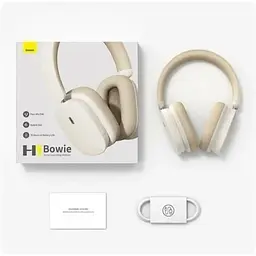 Бездротові навушники Baseus Bowie H1i Noise-Cancellation Wireless Headphones повнорозмірні білі A00050402223-00 - мініатюра 6