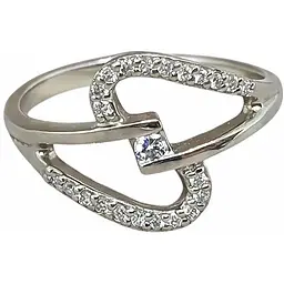 Золоте кільце з діамантами. 9411283 17,5