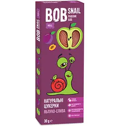 Фруктові яблучно-сливові цукерки Bob Snail 30 г