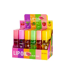 Блиск олія для губ фруктовий Geraldy Lip Oil (24 шт./упак.)