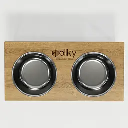 Hollky Base L — миски на підставці для середніх і великих собак (2 × 0,95 л, висота 20 см) - мініатюра 5