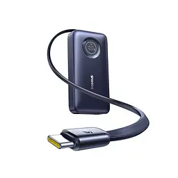 Універсальна мобільна батарея Baseus EnerCore CR11 Power Bank with Retractable Cable 10 000 mAh 45W Чорний E0027G00