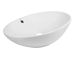 Комплект Qtap Dove: Раковина накладна овальна 635x420x150 мм White + Донний клапан PU02O (QT06113077WN47309) - мініатюра 4