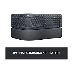 Клавіатура Logitech ERGO K860 Bluetooth/Wireless UA Black (920-010108) - мініатюра 3