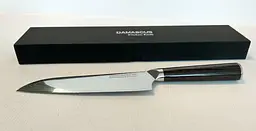 Ніж сантоку 18 см Damascus DK-HJ 6003 AUS-10 Дамаська сталь 67 шарів - мініатюра 2