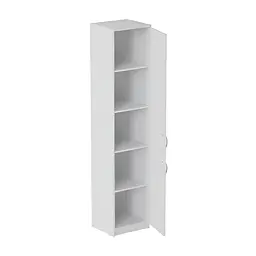 Пенал Анжело Ferrum-decor на 5 полиць із 2 дверима 1900x400x380 ДСП Білий 16 мм (FRD-104917)