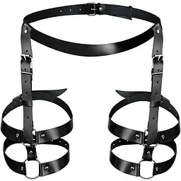 Шкіряні гартери Art of Sex - Melani LeaTher garters, Чорні XS-M