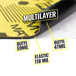 Авто Віброізоляція MultiMat Pro на клейовій основі 5.5 мм 700 х 500 мм 1 шт (Упаковка 7 шт) - мініатюра 2