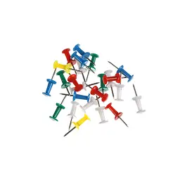Кнопки-гвоздики кольорові ВМ.5153 Buromax 25шт., у коробці (4823078922731) - мініатюра 3