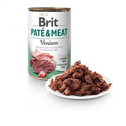 Вологий корм для собак Brit Pate & Meat Venison 0,4 кг (курка та оленина) - мініатюра 2