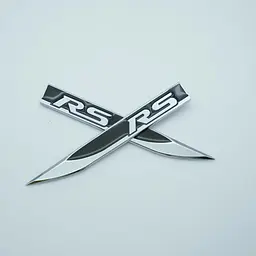 Емблема крила RS для Volkswagen 2шт 148х18 мм чорні (метал) на скотчі