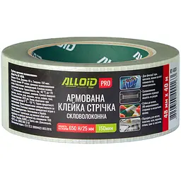 Стрічка армована скловолокном Alloid Pro 48 мм х 40 м напівпрозора (RT-4836) - мініатюра 4