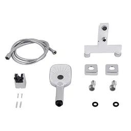 Змішувач для ванни Qtap Gemini (з душовим гарнітуром) QTGEM259CRW45683 Chrome/White Білий - мініатюра 6
