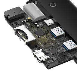Док-станція мульти - хаб-адаптер Baseus Lite Series 6-Port Usb-C WKQX050101 - мініатюра 10