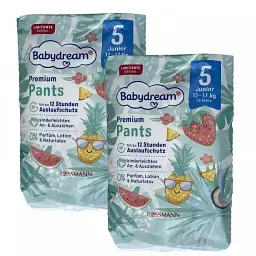 Дитячі підгузки-трусики Babydream Premium 5, (12-17 кг), 40 шт