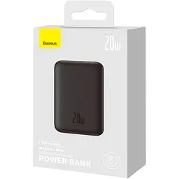 Зовнішній акумулятор Baseus Magnetic Mini Wireless Fast Charge Power Bank 10000mAh 20W Black (PPCX030001) [94805] - мініатюра 7
