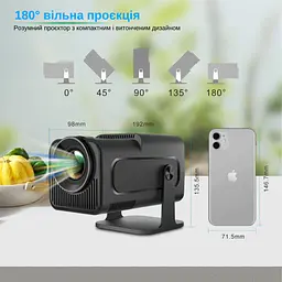Проектор XON SmartView X-Pro Full HD 1920х1080Р, 4K, Wi-Fi, Android, 10000Lm (XVPA1910AB 0823) Чорний - мініатюра 14