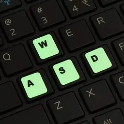 Наклейки на клавіатуру фосфорні люмінесцентні літери, що світяться в темряві, з ефектом підсвічування EN/RU - мініатюра 3