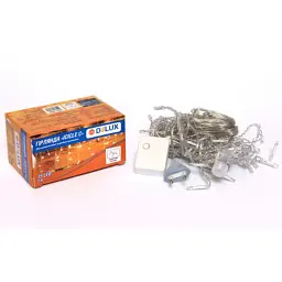 Гірлянда Delux ICICLE С 75LED 2х0.7 м теплий білий/прозорий IP20 (90017986) - мініатюра 2