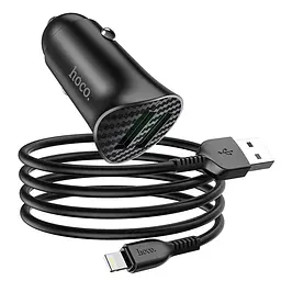 Адаптер автомобільний HOCO lightning cable Farsighted dual port Z39 синій - мініатюра 6
