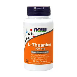 Амінокислота Now Foods L-теанін, L-Theanine, 100 мг, 90 вегетаріанських капсул (NOW-00145)