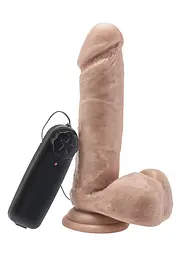Вібратор ToyJoy With Balls 7", 18 см (тілесний)