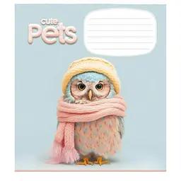 Зошит учнівський "Cute pets" 012-3253K-4 в клітинку, 12 аркушів