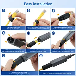 PoE спліттер EDUP EP-SK0076 для Starlink Mini DC перехідник з інтерфейсом RJ45 Gigabit (19214) - мініатюра 2