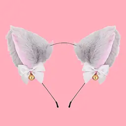 Косплей аксесуар Cat ears Котячі вушка сірі AC CE 03 - мініатюра 2