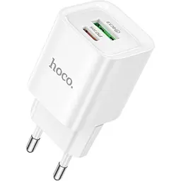 Мережевий зарядний пристрій Hoco C147A Charm PD20W+QC3.0 White (6942007630276) [173054]