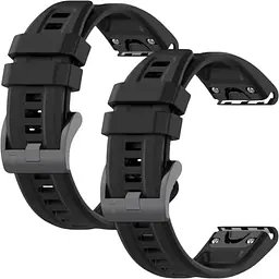 Ремінець DK CDK для Garmin Descent Mk2 / Mk2i 26mm Silicone Sport Band Classic 2 шт. (015187) (black)
