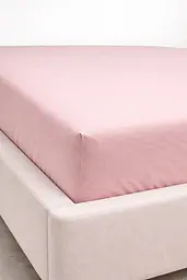 Простирадло на резинці Ecotton 90х200 см фланель бавовняне Pink рожевого кольору (24425) - мініатюра 2
