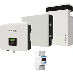 Комплект Solax 1.3: Однофазний гібридний інвертор на 7.5 кВт + АКБ на 5.8 кВт/год