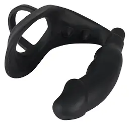 Віброкільце з анальною пробкою Black Velvets, 13.5 см (чорний) - мініатюра 2