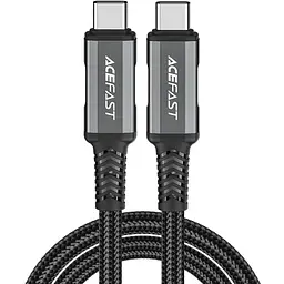 Кабель USB 4.0 Type-C M-M, 1 м 240W, Thunderbolt 3/4 compatible, C1-09 Чорний-сірий Acefast
