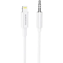 Кабель адаптер Borofone BL9 AUX to Lightning Digital Audio Conversion DAC 1 м білий - мініатюра 2