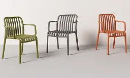 Стілець Чіл з підлокотниками пластик 550x580x785 сірий - мініатюра 6