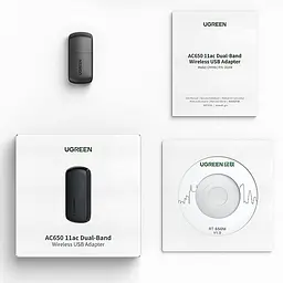 Адаптер Wi-Fi Ugreen AC650 11ac Dual-Band USB 2.0 (CM448) - мініатюра 4