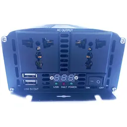 Інвертор напруги Bei Long Power Inverter 024 c 12V на 220V 6000W модифікована синусоїда Black, 2 розетки, 2 USB (11065) - мініатюра 4