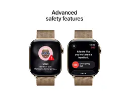 Смарт-годинник Apple Watch Series 11 GPS + Cellular 46mm Gold Tit. Case w. Gold Milanese Loop - S/M (MFD74) - мініатюра 3