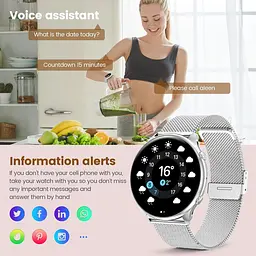 Жіночий смарт-годинник elfofle 1.39" з Bluetooth-дзвінками, 120+ спортивними режимами та IP67 сріблястий - мініатюра 5