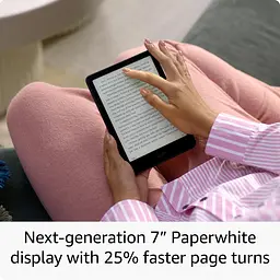 Електронна книга Kindle Paperwhite Signature Edition 2024 Metallic Raspberry, 32GB, дисплей 7 HD E Ink Carta, покриття антивідблиску, підсвічування, сенсорний екран, Bluetooth/Wi-Fi, захист від вологи, 300 dpi, рожева - мініатюра 5