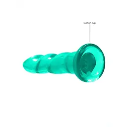 Фалоімітатор RealRock Crystal Clear 7", 18 см (зелений) - мініатюра 3