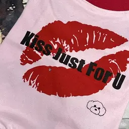 Футболка для собак "Kiss Just For U" рожевий M Dog Dog zoo0005623 - мініатюра 2