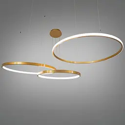 Люстра кільця LED D2490-1000+800+600G - мініатюра 3