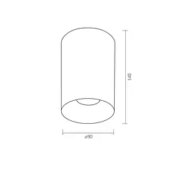Світильник Videx під лампу GU10 накладний білий з чорним (VL-SPF14A-WB) - мініатюра 3